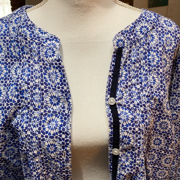 Ulla Popken blue and white patterned blouse. Size 16/18 cotton. Great condition - Picture 5 of 9